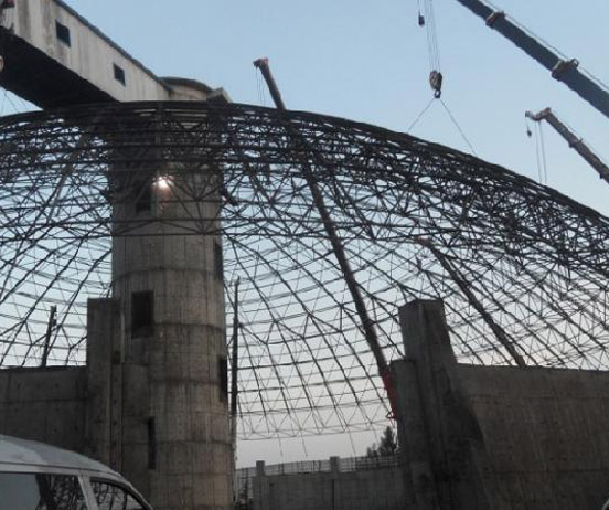 长乐网架分条或分块安装法