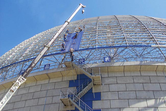 长乐发电厂球形网架